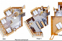 Les Balcons de Val Thorens 6-kamer apt. voor max. 12 pers. map